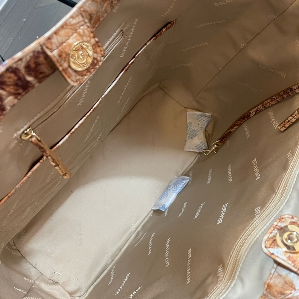 Brahmin Brooke Tote Handbag Toasted Kempsey RARE NWT - Picture 4 of 8